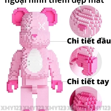 Khối xây dựng đồ chơi lắp ráp nhân vật hoạt hình lớn, búa mô hình Gấu Bears cho bé, giá chỉ 160.000₫