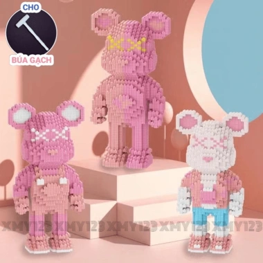 Khối xây dựng đồ chơi lắp ráp nhân vật hoạt hình lớn, búa mô hình Gấu Bears cho bé, giá chỉ 160.000₫