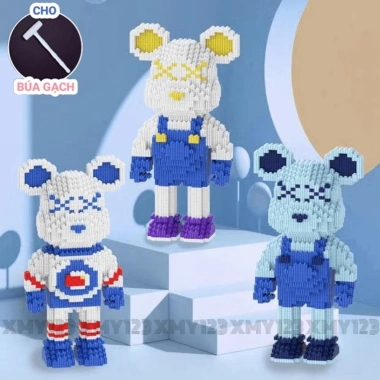 Khối xây dựng đồ chơi lắp ráp nhân vật hoạt hình lớn, búa mô hình Gấu Bears cho bé, giá chỉ 160.000₫