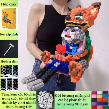 Khối Xây Dựng Lắp Ráp Đồ Chơi Cặp Đôi Người Yêu 32cm Hoạt Hình Giá 150.000 VND