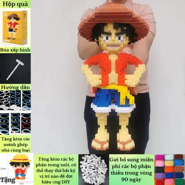 Khối Xây Dựng Luffy 32cm Đồ Chơi Lắp Ráp Nhân Vật Hoạt Hình Giáo Dục Mô Hình Búa Giá Ưu Đãi 165k 9