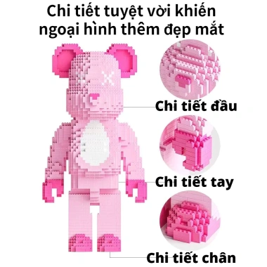 Khối xây dựng Pikachu 55CM - Đồ chơi lắp ráp giáo dục, mô hình búa, giảm giá 20%