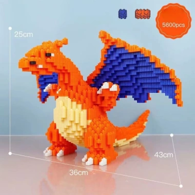 Khối xây dựng rồng thở lửa - Đồ chơi trẻ em lắp ráp DIY, quà năm mới, giảm 20% 138.000₫