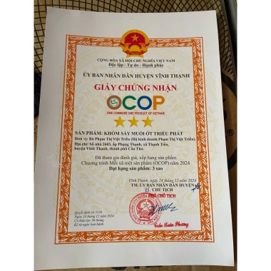 Khơm sấy dẻo muối ớt - Đặc sản miền Tây Nam Bộ, giá ưu đãi 90.000đ Triều Phát 3 Khơm sấy dẻo muối ớt - Đặc sản miền Tây Nam Bộ, giá ưu đãi 90.000đ Triều Phát 3
