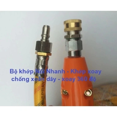 Khớp nối nhanh xoay 14mm chống xoắn, thích hợp dây phun rửa xe - Giá chỉ 30.400₫