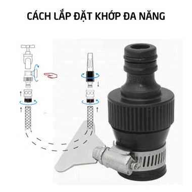 Khớp nối từ vòi nước bất kỳ sang dây 16mm - Giá chỉ 20.000đ, giảm giá mạnh