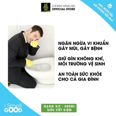 Khử mùi nước tiểu, chất thải, bồn cầu I SMELL GOOD 300ml - Giảm giá 39.500₫ 6