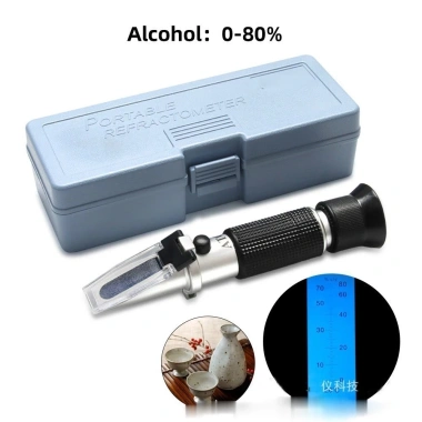Khúc Xạ Kế Đo Nồng Độ Cồn 0-80% ATC Máy Đo Rượu Bia Chính Xác Giá Ưu Đãi 246k