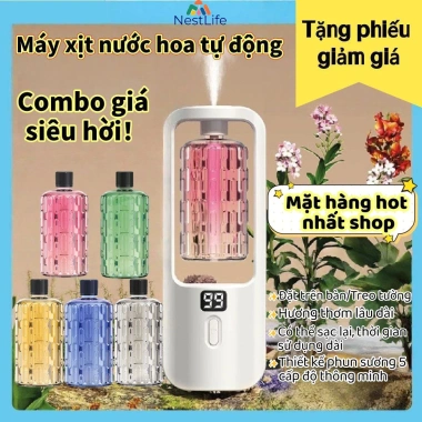Khuếch tán tinh dầu, máy tạo độ ẩm phòng ngủ Hương thơm dịu nhẹ, thơm lâu, 19.000₫
