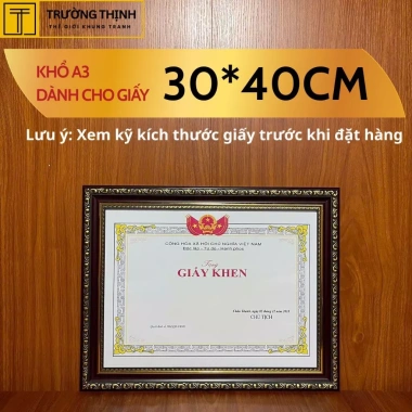 Khung ảnh A3 mặt kính – Khung giấy khen bảo vệ nội dung, giảm còn 130.000 VND