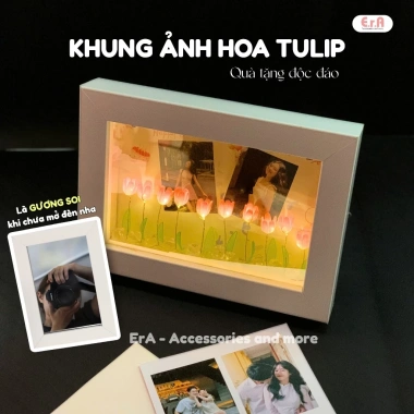 Khung ảnh hoa Tulip 3D - Quà 14/2, 8/3, sinh nhật, tốt nghiệp, kỷ niệm - Giá chỉ 162.000đ