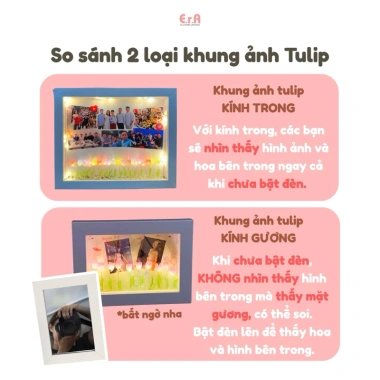 Khung ảnh hoa Tulip 3D - Quà 14/2, 8/3, sinh nhật, tốt nghiệp, kỷ niệm - Giá chỉ 162.000đ