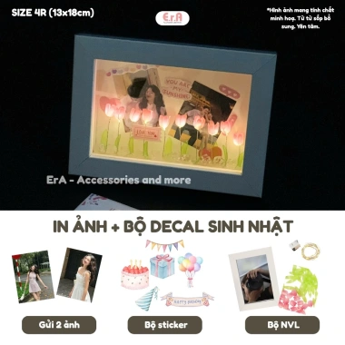 Khung ảnh hoa Tulip 3D - Quà 14/2, 8/3, sinh nhật, tốt nghiệp, kỷ niệm - Giá chỉ 162.000đ