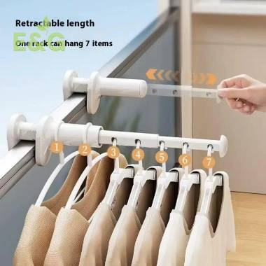 Khung Cửa Sổ Thanh Treo Móc Quần Áo Di Động Giá Phơi Nội Thất Giá 36.190 VND
