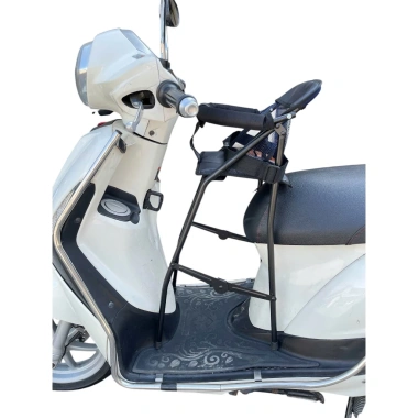 Khung đen kèm dây ghế ngồi xe tay ga sắt sơn tĩnh điện, an toàn cho bé, giảm còn 226.800₫