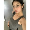 Khung kính gọng nhỏ dây vàng bầu dục, kim cương, kính râm chống ánh sáng xanh - 102.600₫ 7