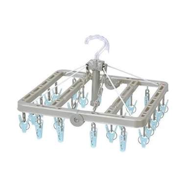 Khung phơi 24 kẹp xoay 360 độ Lumina Towa nhập Nhật, nhựa PP cao cấp màu hồng, chịu nhiệt bền bỉ 132k