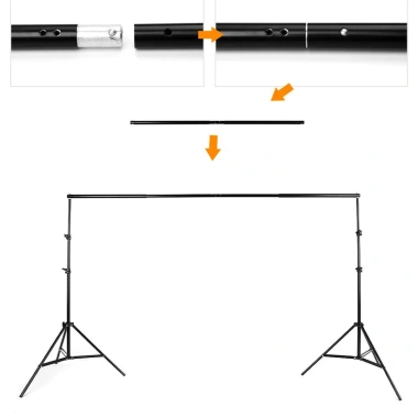 Khung treo phông di động 2m 3m kèm túi đựng livestream lookbook Gippy Decor 300k