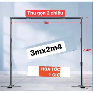 Khung treo phông V2 gấp gọn kiểu mới, tách nền, hỗ trợ livestream và quay sản phẩm, độ bền cao, dễ lắp đặt, giảm còn 399.000đ