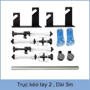 Khung treo phông xích trục 1+2+3+4 dài 3m - Trục kéo tay, ống nhôm, giá ưu đãi 950.000 9