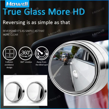 Khung Tròn Lồi Gương Điểm Mù An Toàn Lái Xe Góc Rộng 360 độ Có Thể Điều Chỉnh Gương Chiếu Hậu Trong Suốt 8