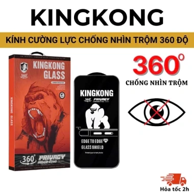 KHUNG TỰ DÁN Kính Cường Lực KINGKONG K360 chống nhìn trộm, chống vỡ, bảo mật iPhone 11-17 - 39.000₫ 10
