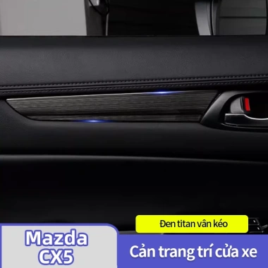 Khung viền cửa Mazda CX5 2.017-2.026 Titan đen thép không gỉ - Giá chỉ 401.500₫