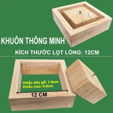 Khuôn bánh chưng gỗ DÀY DẶN CỨNG CÁP đa kích thước 12‑20 cm tiện lợi MINAKID
