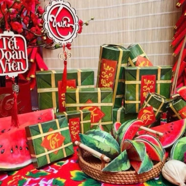 Khuôn bánh chưng set 2 trong 1 khung gỗ đa kích thước 10‑20cm - Giá 22.000₫