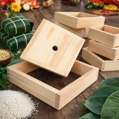 Khuôn Bánh Chưng Thông Minh Gỗ Tự Nhiên 15.5x15.5x4.5cm - Giá chỉ 60.000đ 2 Khuôn Bánh Chưng Thông Minh Gỗ Tự Nhiên 15.5x15.5x4.5cm - Giá chỉ 60.000đ 2