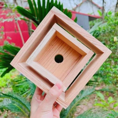 Khuôn Bánh Chưng Thông Minh Gỗ Tự Nhiên 15.5x15.5x4.5cm - Giá chỉ 60.000đ