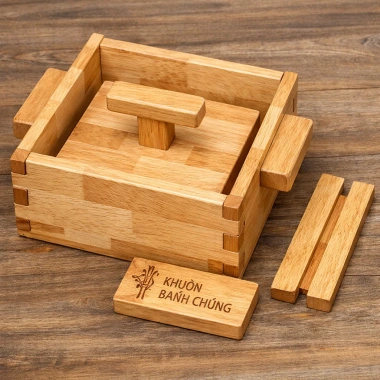 Khuôn bánh chưng víp gỗ 1,8cm dày cứng chắc - Hỏa Tốc HCM - các size 16-18-20-24cm