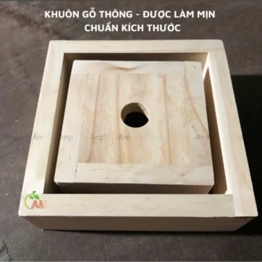 Khuôn Bánh Chưng Vuông Thông Minh Gỗ Thông Tự Nhiên TUấn ANH - Giảm Giá 100k