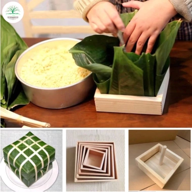 Khuôn bánh chưng vuông thông minh - Gỗ tự nhiên an toàn sức khỏe, giảm còn 47.000đ