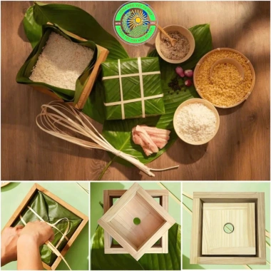 Khuôn bánh chưng vuông thông minh gỗ tự nhiên - Giá ưu đãi 47.000đ (giảm từ 59.690đ)