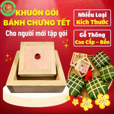 Khuôn bánh chưng vuông thông minh gỗ tự nhiên - Giá ưu đãi 47.000đ (giảm từ 59.690đ) 3 Khuôn bánh chưng vuông thông minh gỗ tự nhiên - Giá ưu đãi 47.000đ (giảm từ 59.690đ) 3
