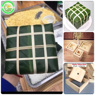 Khuôn bánh chưng vuông thông minh gỗ tự nhiên - Tiết kiệm không gian, giá 47.000 VND 7 Khuôn bánh chưng vuông thông minh gỗ tự nhiên - Tiết kiệm không gian, giá 47.000 VND 7