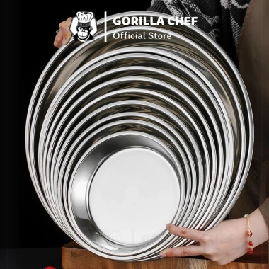 Khuôn bánh inox 24-40cm GORILLA CHEF – Dùng trong lò nướng, bền chắc, giảm giá