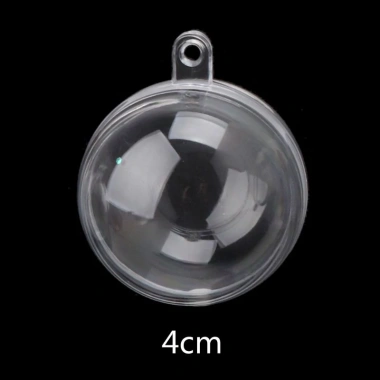 Khuôn Bom Tắm Hình Tròn Nhựa Trong Suốt Đổ Đầy - Trang Trí Cây Thông Giáng Sinh 5