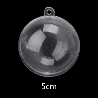 Khuôn Bom Tắm Hình Tròn Nhựa Trong Suốt Đổ Đầy - Trang Trí Cây Thông Giáng Sinh 9