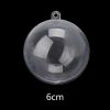 Khuôn Bom Tắm Hình Tròn Nhựa Trong Suốt Đổ Đầy - Trang Trí Cây Thông Giáng Sinh 10
