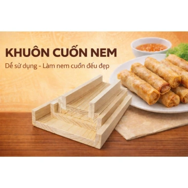 Khuôn cuốn nem chả giò gỗ tự nhiên bền đẹp, dễ dùng, giá chỉ 25.665 VND