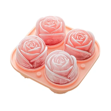 Khuôn Đá Viên Silicone 4 Lưới Hình Hoa Hồng - Tạo Đá Lạnh Sáng Tạo, Giá Ưu Đãi 26.400₫