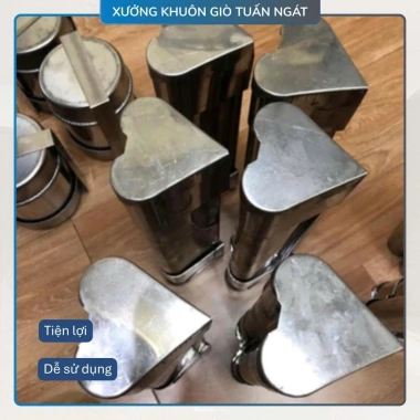 Khuôn giò chả hình trái tim inox 430 không gỉ, điều chỉnh ép 0,5-0,6kg - Đẹp tiện lợi 7