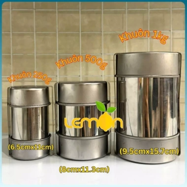 Khuôn giò chả inox cao cấp 500g-1Kg - làm giò nhanh, giá chỉ 63.000 VND