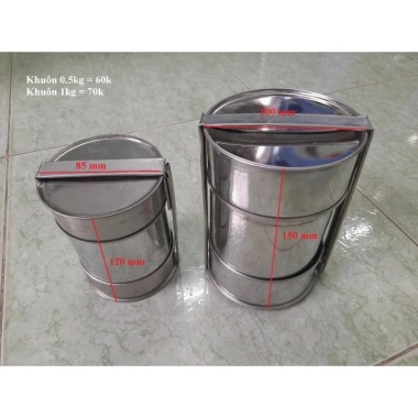 Khuôn Giò Chả Lụa 0.5-1kg thép không gỉ - Tiện lợi, bền bỉ, chất lượng cao, giảm giá 55k