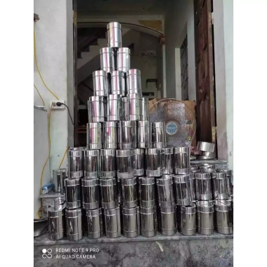 Khuôn Giò Chả Tròn Ống Inox 430 - 0.5kg, cao 11.3cm, kèm đai kẹp, đường kính đa dạng, giá 47.000₫ 5