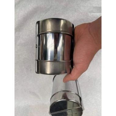 Khuôn Giò Chả Tròn Ống Inox 430 - 0.5kg, cao 11.3cm, kèm đai kẹp, đường kính đa dạng, giá 47.000₫ 7