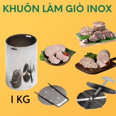 Khuôn Giò Inox Cao Cấp 1kg-2kg - Dễ Dàng Làm Giò Xào, Giò Thủ, Giá Ưu Đãi 48k