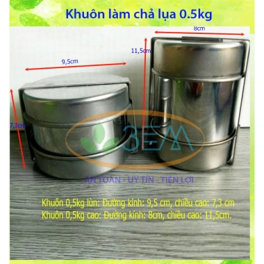 Khuôn giò lụa INOX cao cấp - Tiện lợi, hiện đại, dễ dùng, làm chả lụa 68.000₫